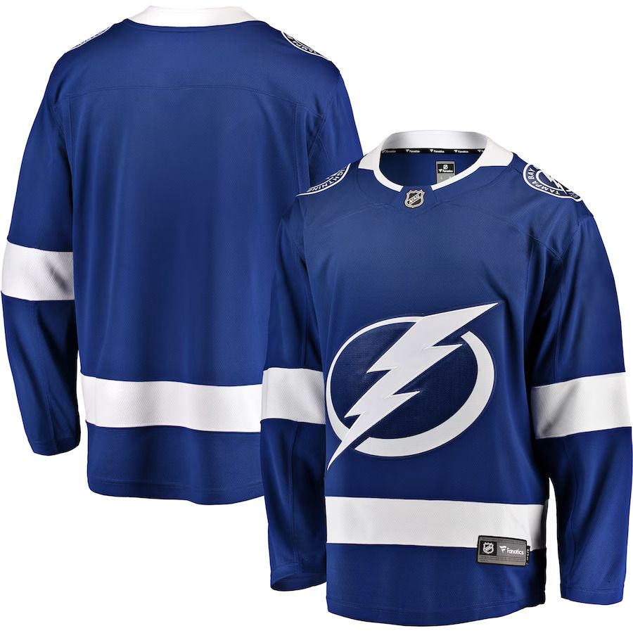 Men Tampa Bay Lightning Fanatics Branded Blue Breakaway Home NHL Jersey->customized nhl jersey->Custom Jersey